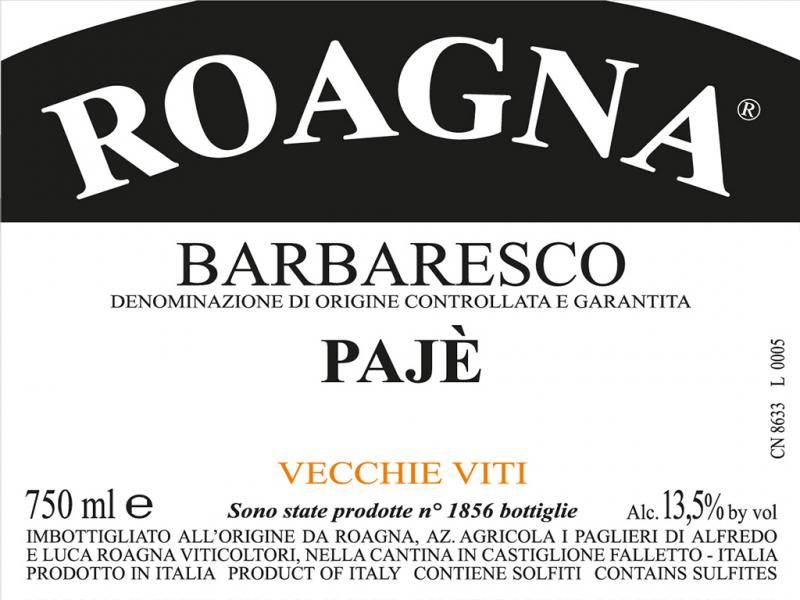 Barbaresco Roagna-Vecchie-Viti-etichetta